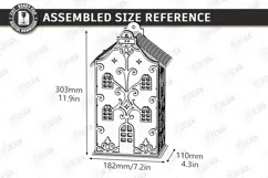 3D Christmas Gingerbread House Laser Cut | Christmas House Product Image 2