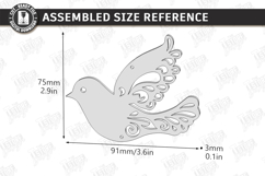 Flying Bird Wood Ornament Laser Cut Bundle | Garden Decor Product Image 16