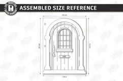 Wooden Door Notebook Cover Laser Cut | Vintage Door Laser Product Image 2