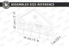 Family Key Holder Laser Cut | Decorative Wall Key Organizer Product Image 2