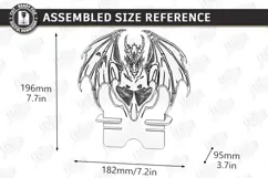 Dragon Phone Stand Laser Cut | Fantasy Phone Holder | CNC Product Image 2