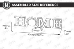 Interchangeable Home Stand Laser Cut | Desktop Word Sign SVG Product Image 2
