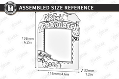Kindergarten and School Graduation Photo Frame Laser Cut Set Product Image 16