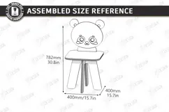 Animal Kids Chair Laser Cut | Nursery | Kids Laser | Panda Product Image 2