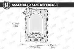 Wooden Christmas Photo Frame Ornament Laser Cut | Holidays Product Image 2