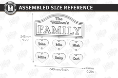 Family Signs Laser Cut Bundle | Wall Decor | Wall Name Signs Product Image 17