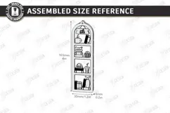 3D Layered Wooden Bookshelf Bookmark Laser Cut | Gift Idea Product Image 2