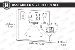Pregnancy Countdown Frame Laser Cut |Baby Milestone Calendar Product Image 2