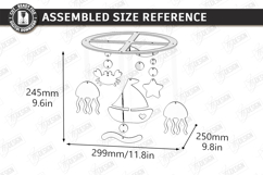 Baby Nursery Mobile Laser Cut | Newborn SVG | Nursery Decor Product Image 2