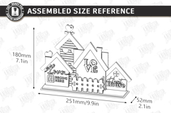 Valentine House Village Stand Laser Cut | 3D Village Stand Product Image 2