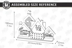 Valentine House Village Stand Laser Cut | 3D Village Stand Product Image 2