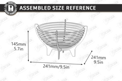Parametric Wooden Bowls Laser Cut | Geometric Fruit Bowl SVG Product Image 2