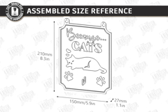 Pet Hair Roller Holder Laser Cut|Because Cat SVG|Wall Decor Product Image 2