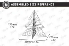 Wooden Christmas Tree Laser Cut | Tabletop Christmas Decor Product Image 2