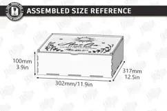Baby Keepsake Memory Box Laser Cut | Wooden Storage Box SVG Product Image 2