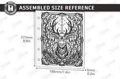 Wooden Mystical Notebook Cover Laser Cut | Mystical Deer SVG Product Image 2