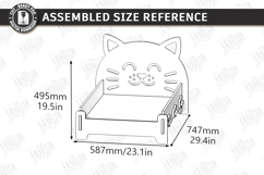 Cat Bed and House Laser Cut Bundle | Pet Furniture | Pet Bed Product Image 27