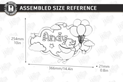 Personalized LED Cloud Night Light - Layered Baby Name SVG Product Image 3