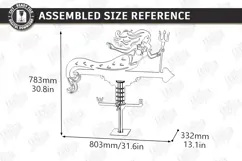 Wooden Weather Vane Laser Cut | Wind Vane | Home Decor | CNC Product Image 2