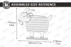 Yarn Wrapped Animal Craft Laser Cut | Shelf Sitter | Goat Product Image 2