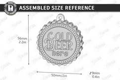 Bottle Opener Keychain Laser Cut | Father's Day Gift Idea Product Image 2