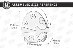 Personalised Easter Egg Bunny Basket Laser Cut | Treat Boxes Product Image 2