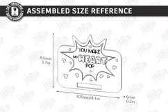 Valentine’s Day Bracelet Card Laser Cut|Slap Bracelet Holder Product Image 2