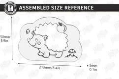 Hedgehog Coloring Board Laser Cut | Kids Activity Craft |CNC Product Image 2