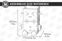 Wooden Planter Dolls Laser Cut | Robot Planter | Cute Plant Product Image 2