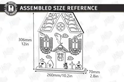 Reversible Halloween Christmas House Laser Cut | Home Decor Product Image 2