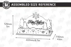 3D Christmas Shelf Decor Candle Holder Laser Cut | Holidays Product Image 2