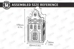 Christmas Village Nightlight Laser Cut | 3D House Lantern Product Image 4