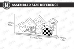 Valentine’s Day Houses Stand Laser Cut Bundle | 3D Village Product Image 11