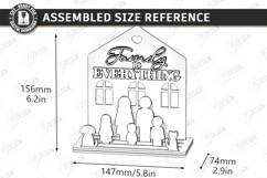 Family Wooden Stand with Figures Laser Cut | 3D Family Tree Product Image 2
