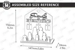 Family Wooden Stand with Figures Laser Cut | 3D Family Tree Product Image 2