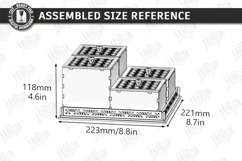 Decorative Modular Wooden Storage Box Laser Cut | Patterns Product Image 2