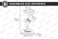 3D Christmas Reindeer Stand Table Decor Laser Cut | Holidays Product Image 2