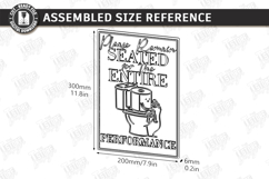 Funny Bathroom Wall Art Laser Cut | Sarcastic Toilet Sign Product Image 2