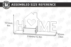 House Shaped Organizer Laser Cut | Desktop Storage Tray SVG Product Image 2