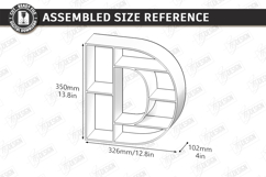 Wooden Letter Bookshelf Laser Cut | Wall Shelf | Home Decor Product Image 3