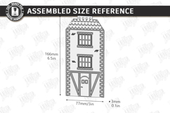Miniature Village Blocks Toys Laser Cut | Town House Product Image 3