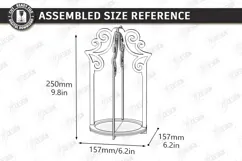 Wooden Hanging Candle Holder Laser Cut | Christmas Lantern Product Image 2