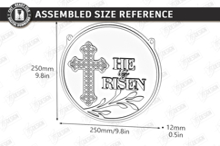 Wall Round Signs Laser Cut Bundle | He Is Risen | Easter SVG Product Image 16
