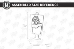 Wine Bottle Tag Laser Cut |Hanging Card Tag| Fun Quotes SVG Product Image 3