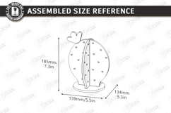 3D Wooden Cactus Laser Cut | Standing Succulent Desk Decor Product Image 2