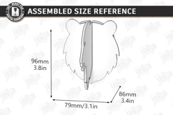 3D Animal Wall Hook Laser Cut | Wall Hanging | Monkey SVG Product Image 2