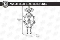 Flexible Skeleton Keychain Laser Cut | Skeleton Bag Charm Product Image 2