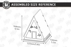 3D Lantern House Laser Cut | Wood and Acrylic Night Light Product Image 2