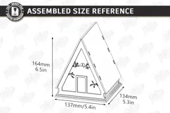 3D Lantern House Laser Cut | Wood and Acrylic Night Light Product Image 2