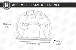 3D Minimalist Wooden and White Christmas Décor Laser Cut Product Image 2